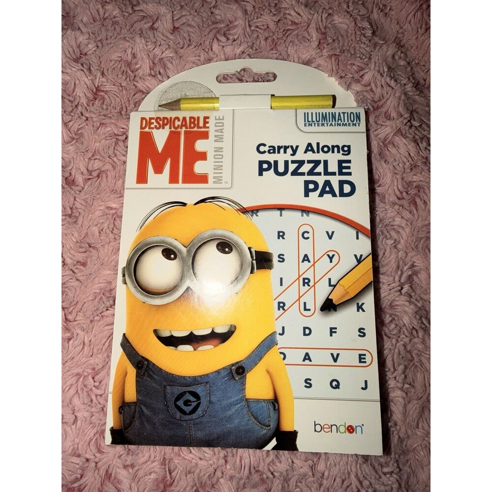 Universal Minions Despicable Me Carry Along Activity Pad w/Pencil Travel Size